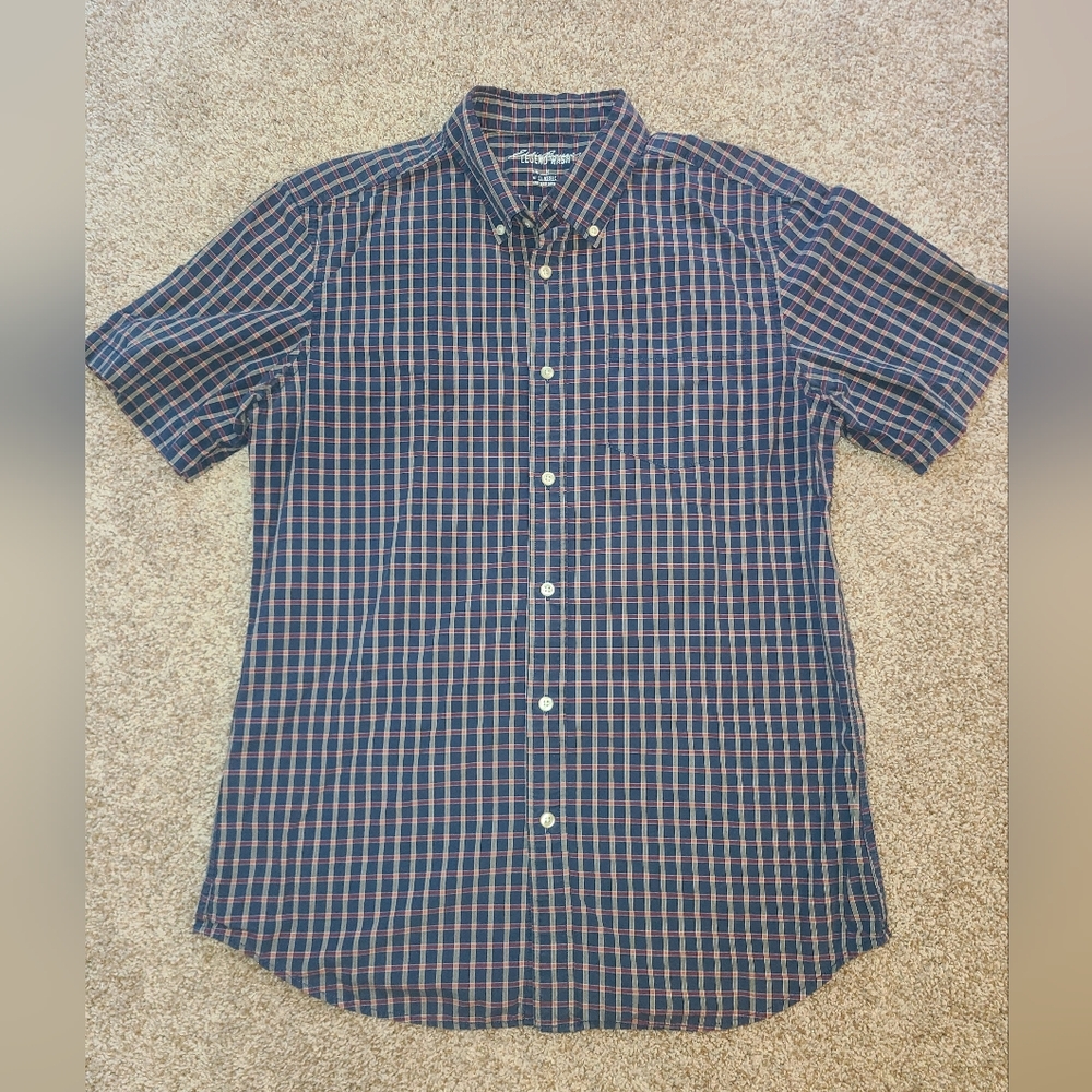 Eddie Bauer Men's Short Sleeve Plaid Button Down Shirt